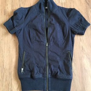 🔆Zippered Black Top (XS)